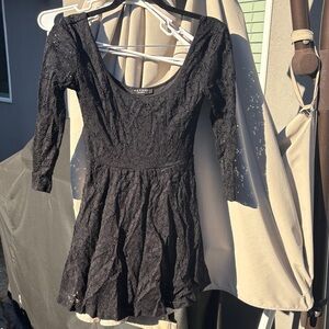 Black Long Sleeve Lace Dress